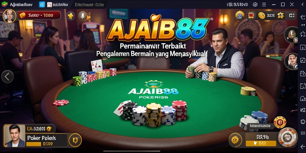 Tampilan gameplay poker yang seru dan interaktif.