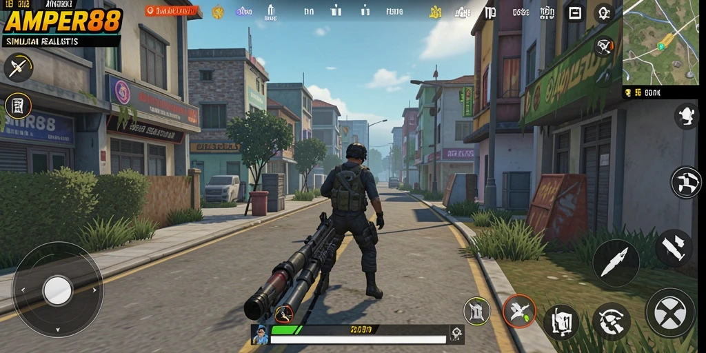 Screenshot gameplay <strong>AMPER88</strong> menampilkan animasi yang dinamis dan karakter yang menarik.