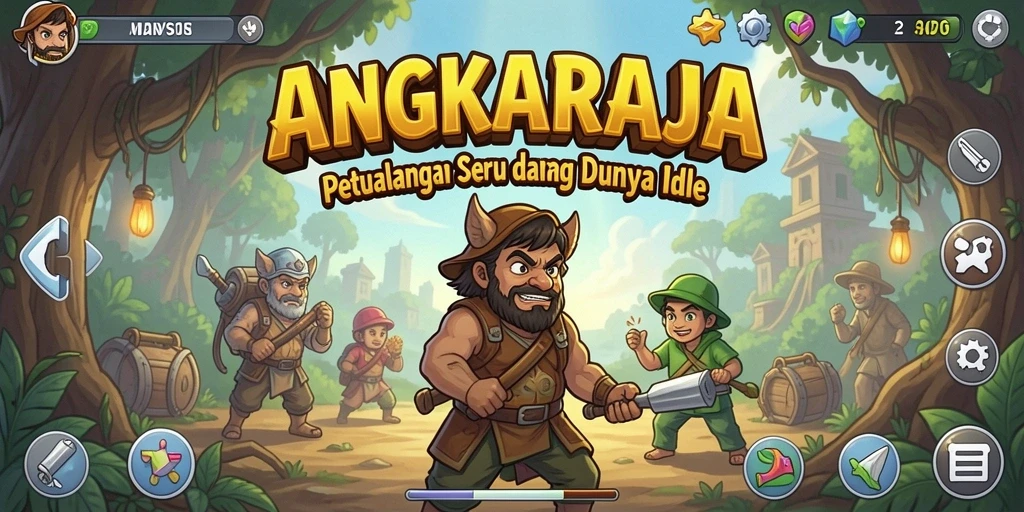 Gameplay menarik dari ANGKARAJA yang penuh petualangan Idle.