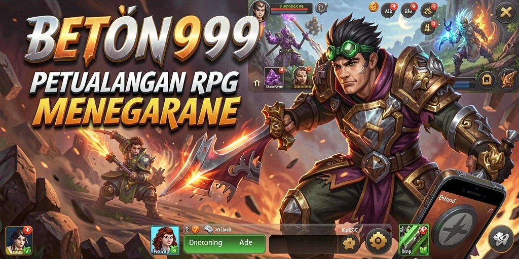 Tangkapan layar menunjukkan pertarungan epik dalam game RPG.