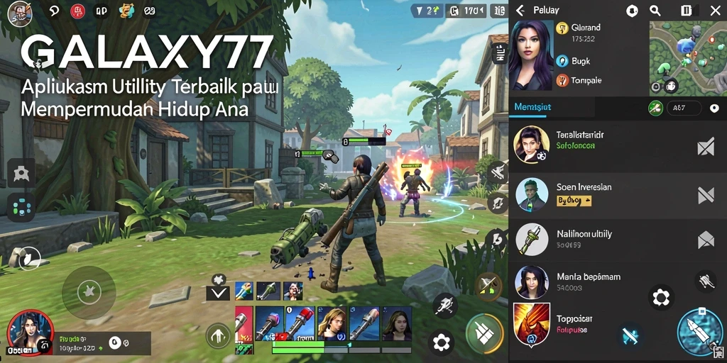 Tampilan utama GALAXY77 dengan berbagai fitur Utility.