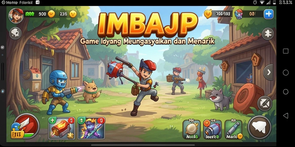 Tampilan gameplay IMBAJP yang dinamis dan mengasyikkan di genre Idle.