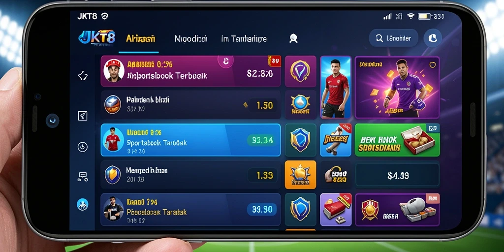 Screenshot gameplay JKT8 menampilkan pilihan taruhan yang beragam.