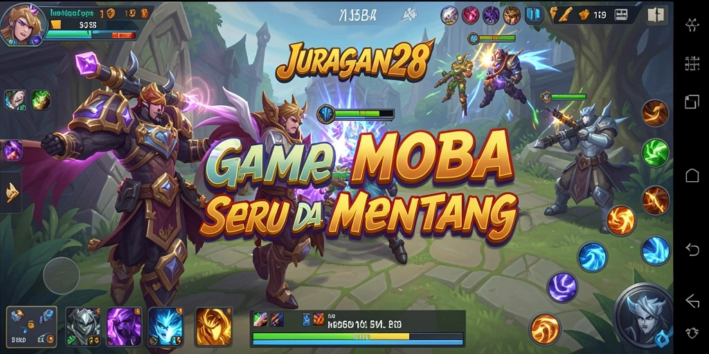 Tampilan gameplay seru di arena pertempuran JURAGAN28.