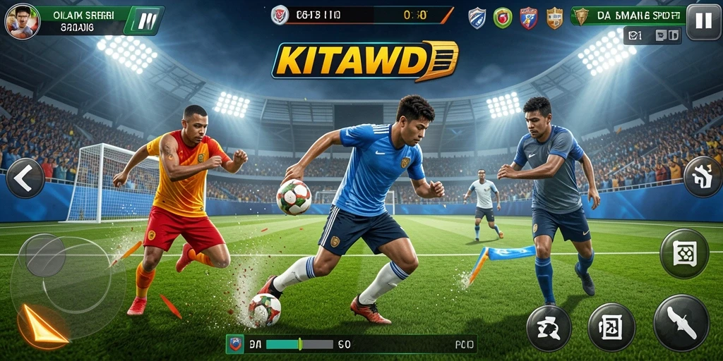 Gameplay seru KITAWD menunjukkan aksi olahraga yang mendebarkan.