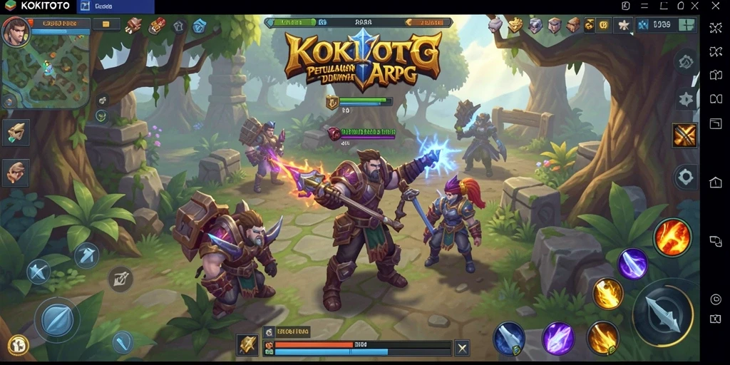 Tampilan menarik dari gameplay KOKITOTO dalam aksi ARPG.