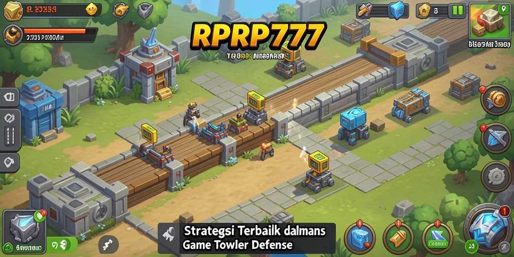 Screenshot utama RPRP777 menampilkan aksi seru gameplay Tower Defense.