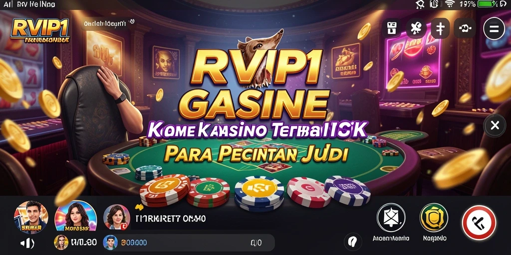 Tampilan gameplay yang menarik dalam RVIP1 dengan berbagai permainan Kasino.
