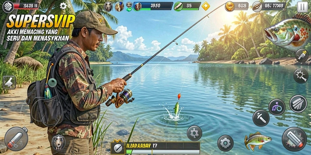 Tangkapan ikan besar dalam gameplay SUPERSVIP yang menegangkan.