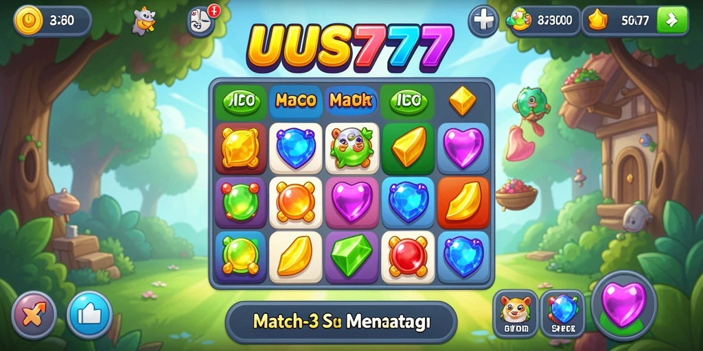 Gameplay seru dan menantang di UUS777, permainan Match-3.